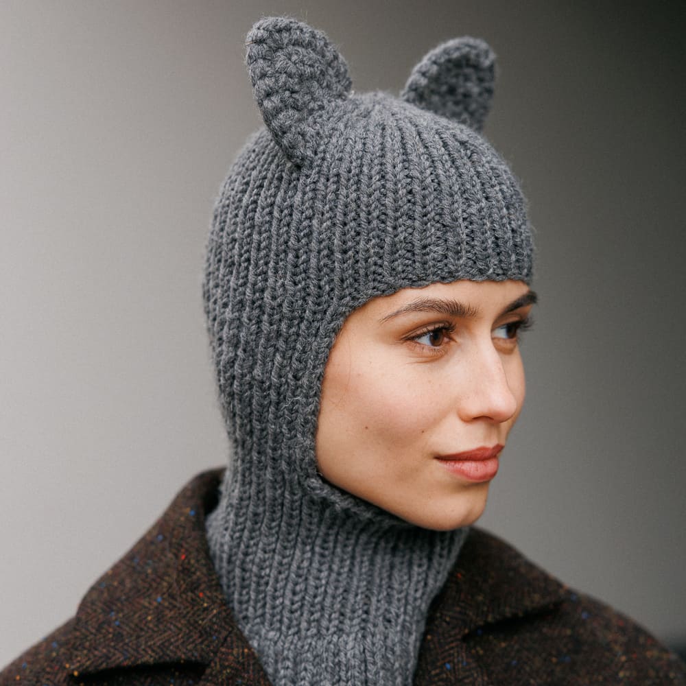 Балаклава Friend Function с ушками кошки серая - фото 2