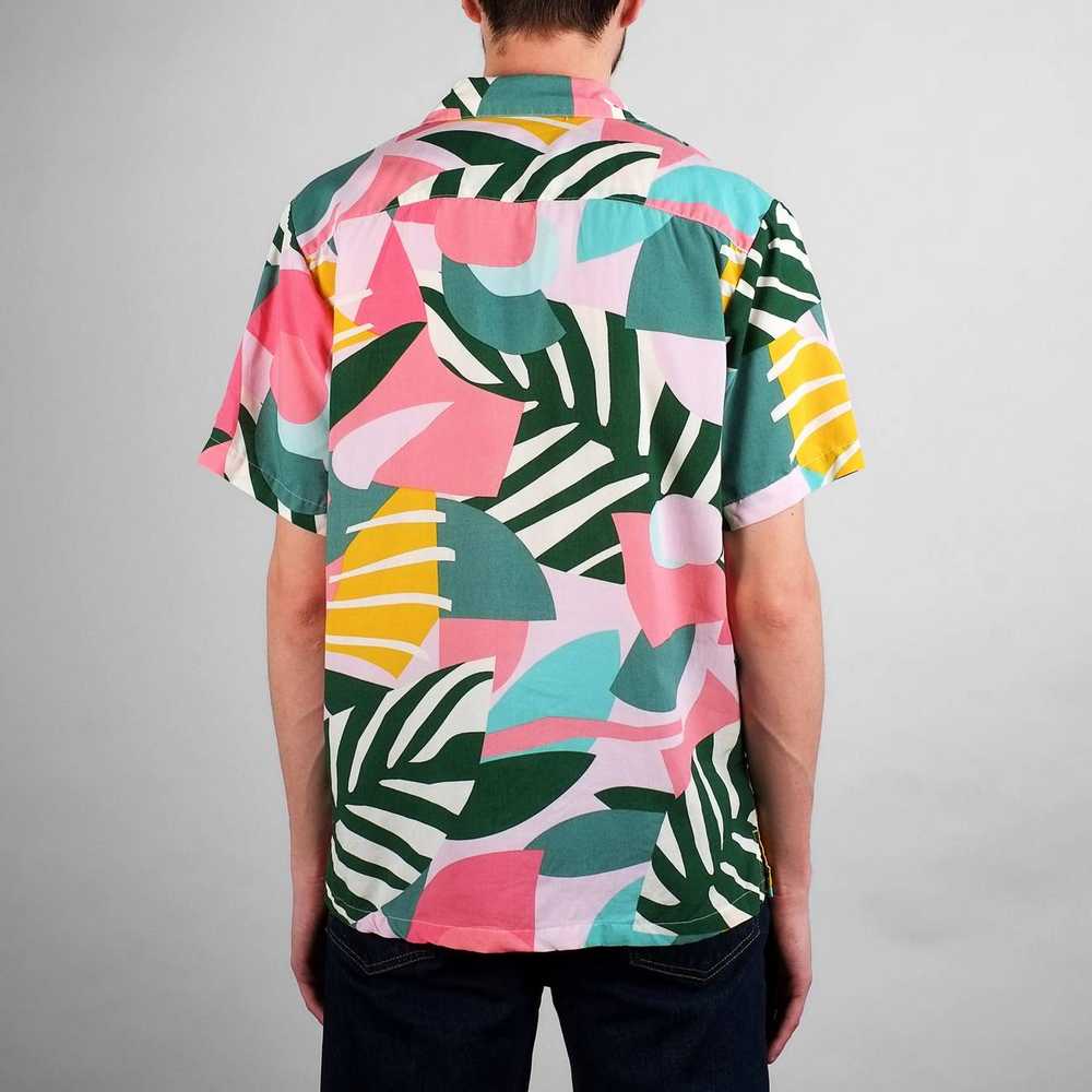 Рубашка Dedicated Short Sleeve Marstrand Collage Leaves Pink мужская - фото 3