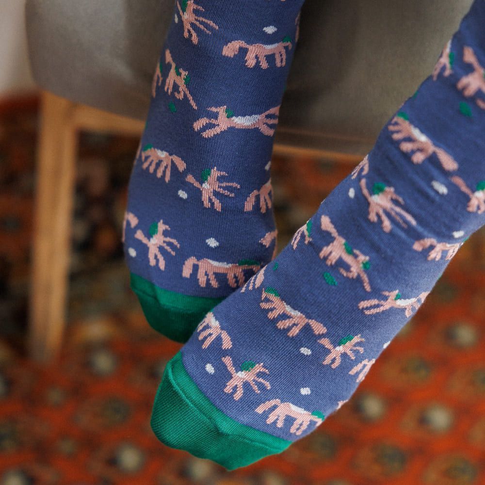 Носки Friend Function Голубые коняшки 36-40