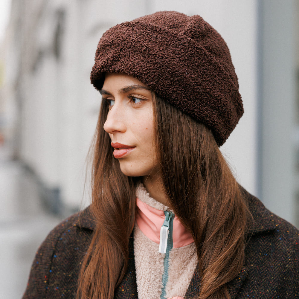 Барашковая шапка тюбетейкового типа Friend Function коричневая - фото 7