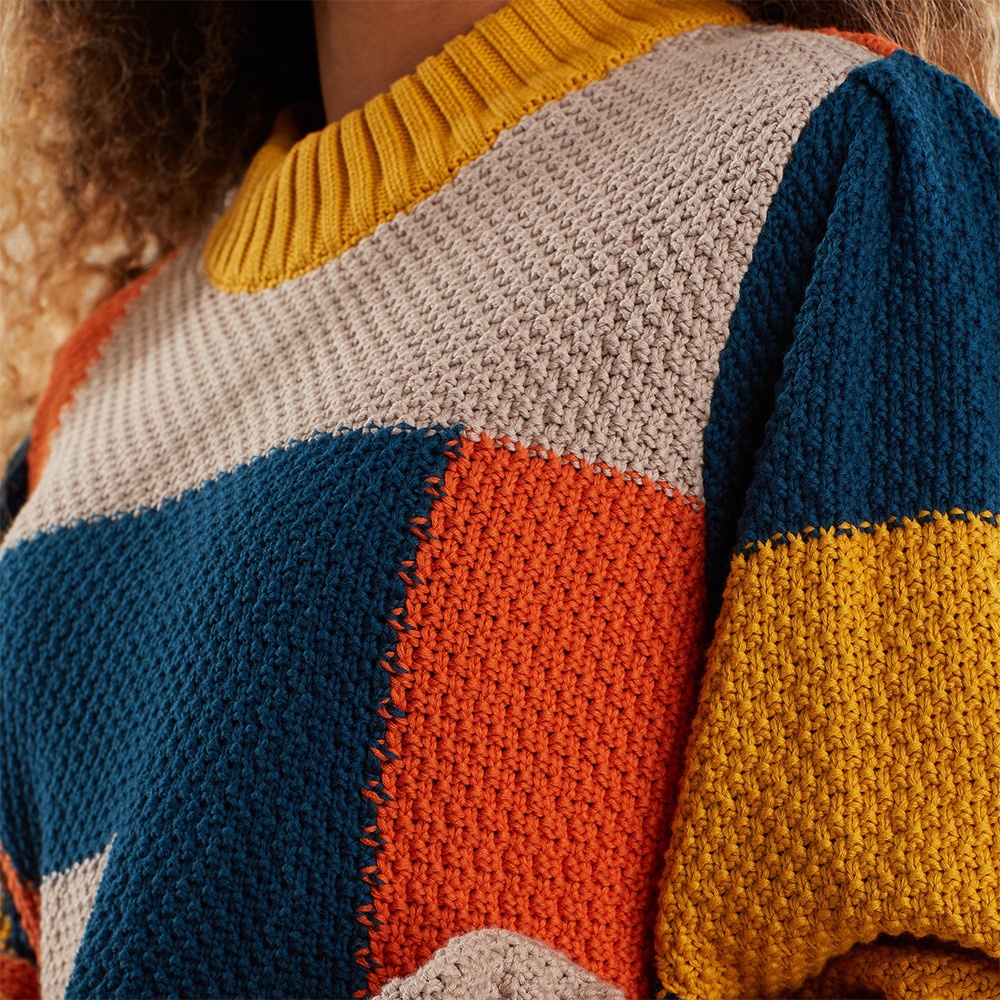 Свитер Dedicated Knitted Rutbo Blocks Multi Color женский - фото 2
