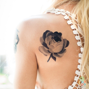 Временная татуировка Sasha Unisex Grey Rose