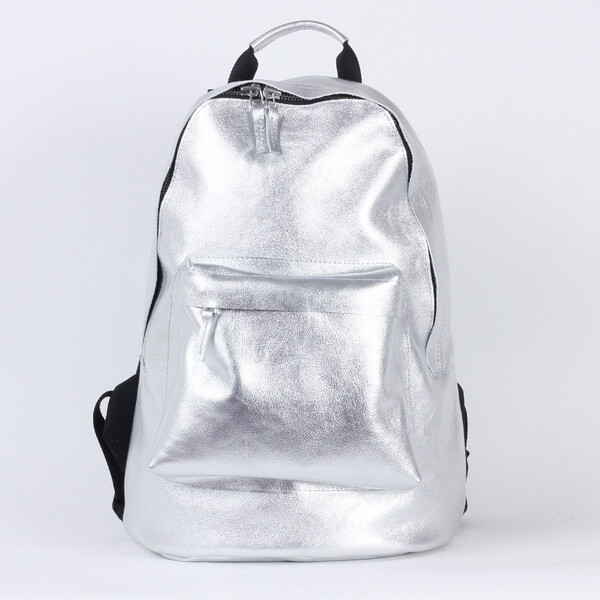 Кожаный рюкзак Kokosina Daypack серебряный - фото 1