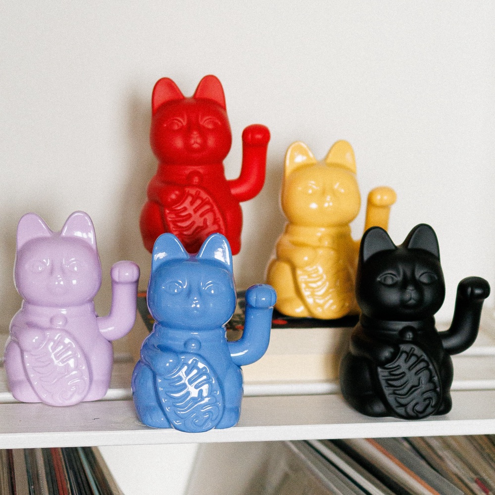 Манэки-нэко - Lucky Cat красный матовый - фото 3