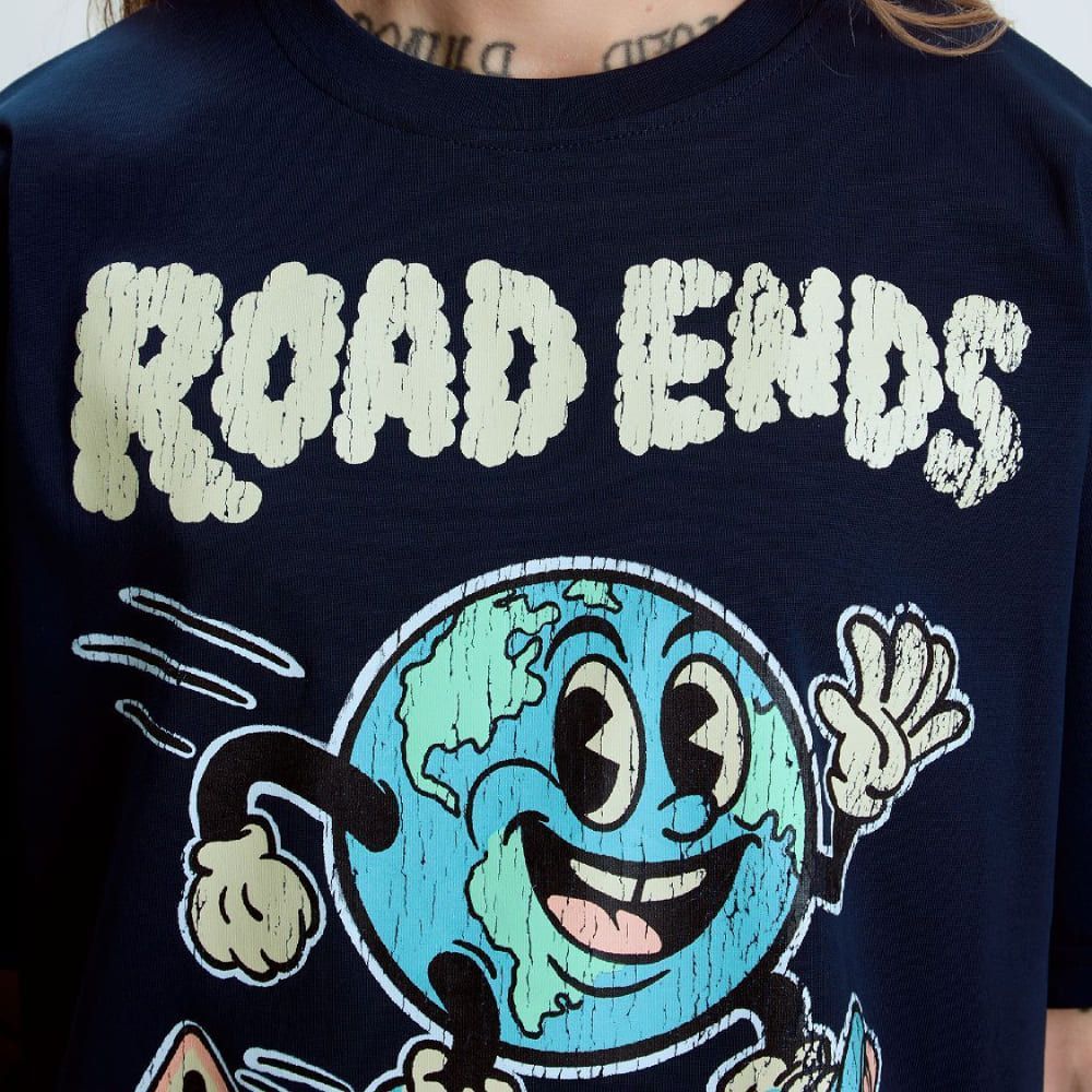Футболка Barking Store ROAD ENDS оверсайз - фото 9
