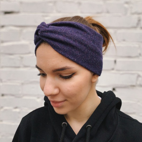 Шерстяная полоска (повязка) на голову Friend Function Фиолетовый меланж