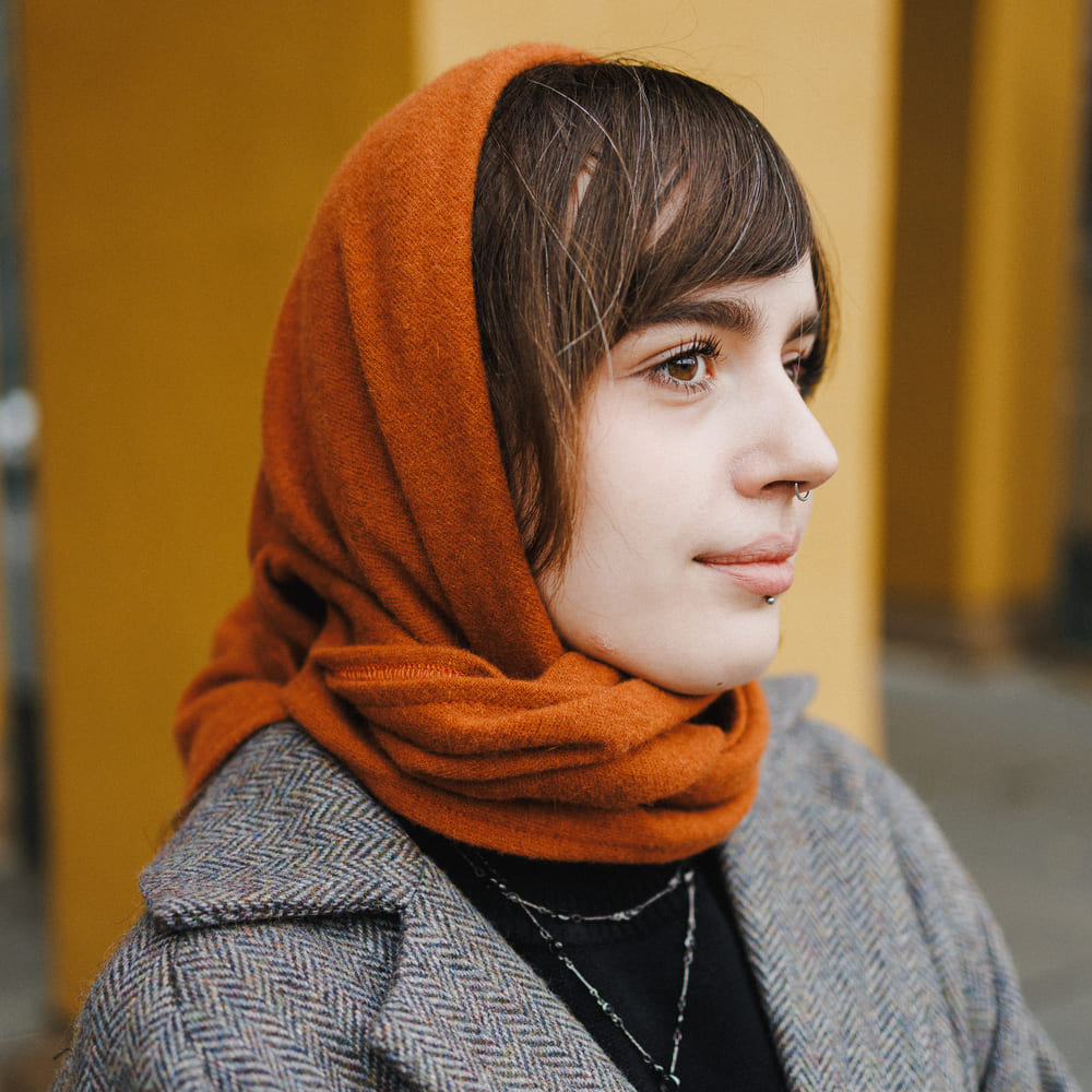 Косынка Friend Function шерстяная и терракотовая - фото 8
