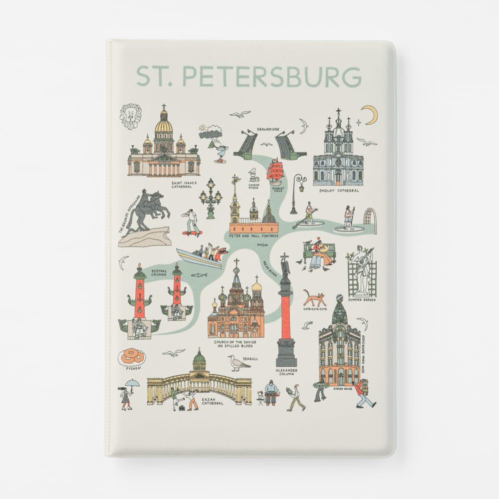 Обложка для паспорта Подписные Издания «Туристическая карта Петербурга»