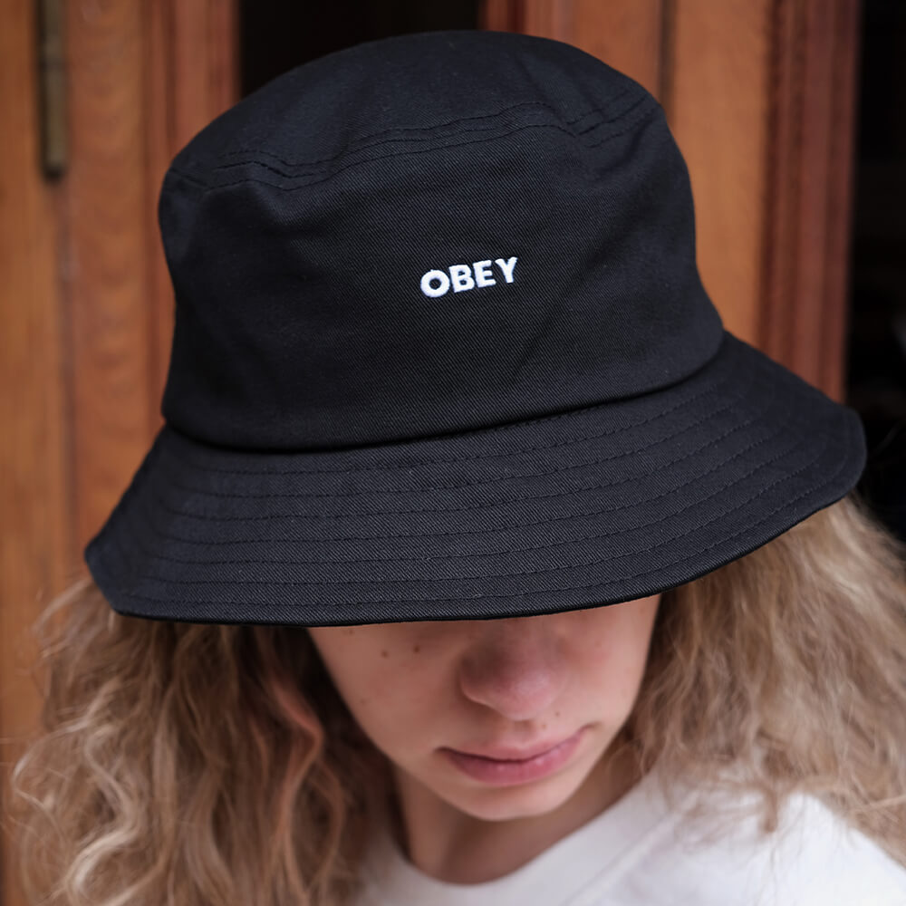 Панама Obey Bold Twill Bucket Hat Black - фото 2