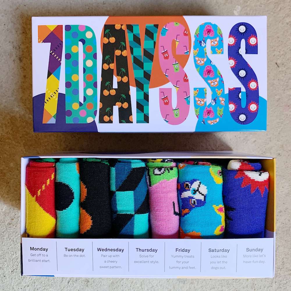 Носки Happy Socks подарочный набор 7 Days FOOD SOCKS размер 40-46 - фото 2