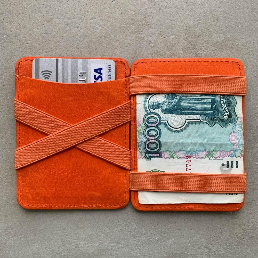 Волшебный кошелек Hunterson Magic Wallets оранжевый - фото 1