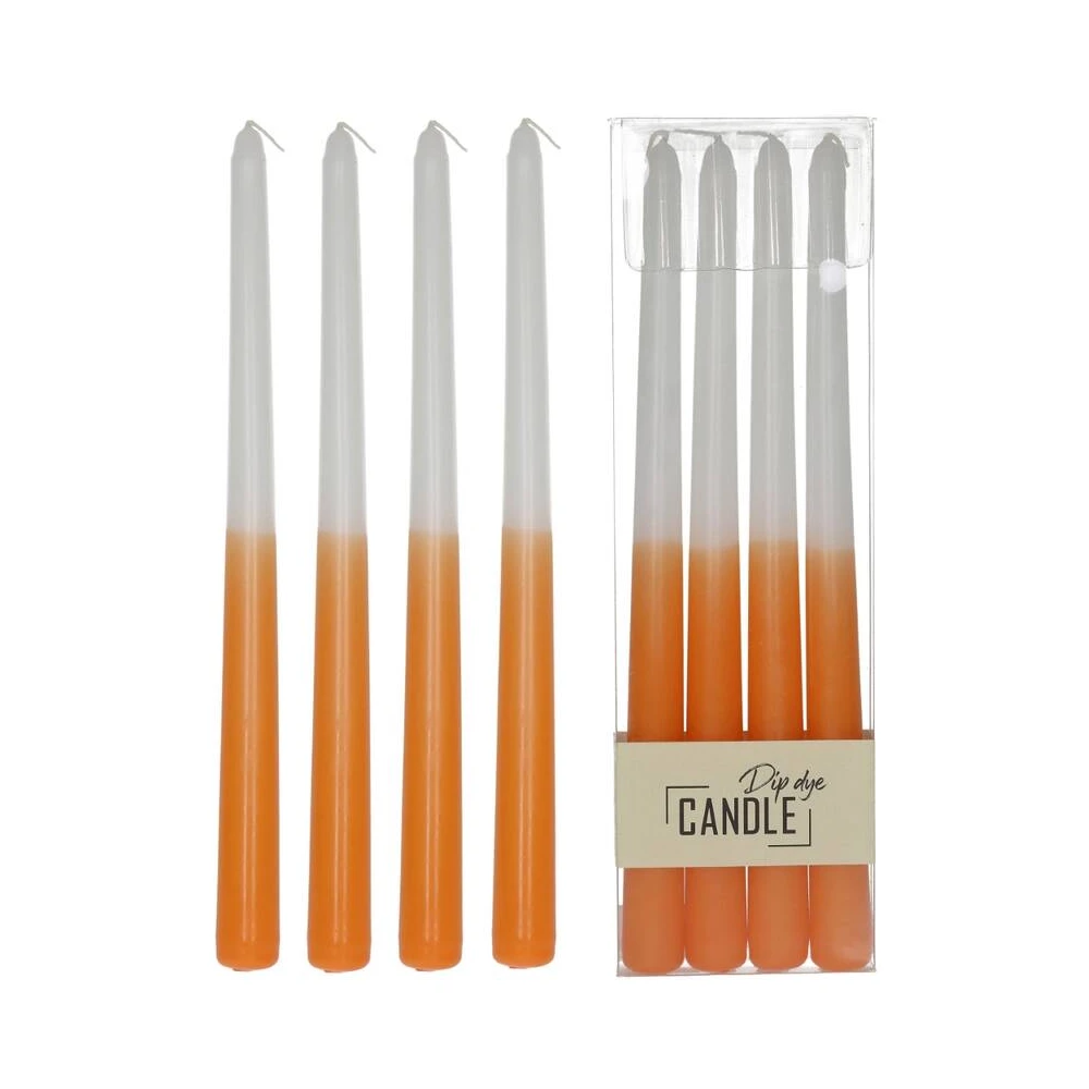 Свеча Kersten Dip Dye Orange - набор 4 шт