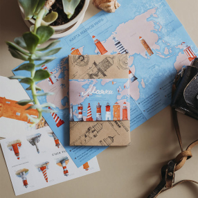 Набор открыток для любителей маяков (разные маяки) 2022 календарь карта милый медведь иллюстрация карта спальня общежитие стол скрапбукинг материал декоративные открытки