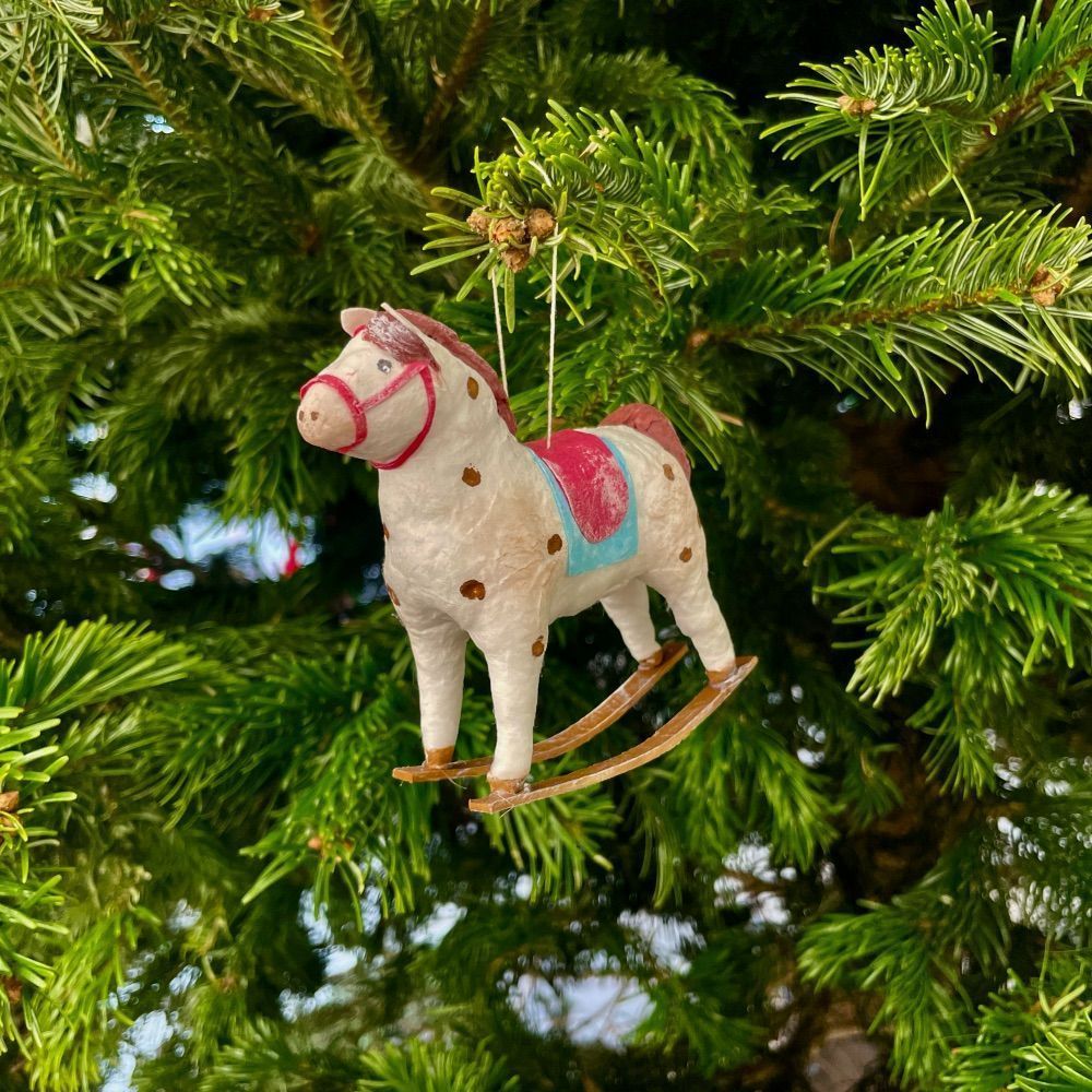 Ватная елочная игрушка - Коняшка