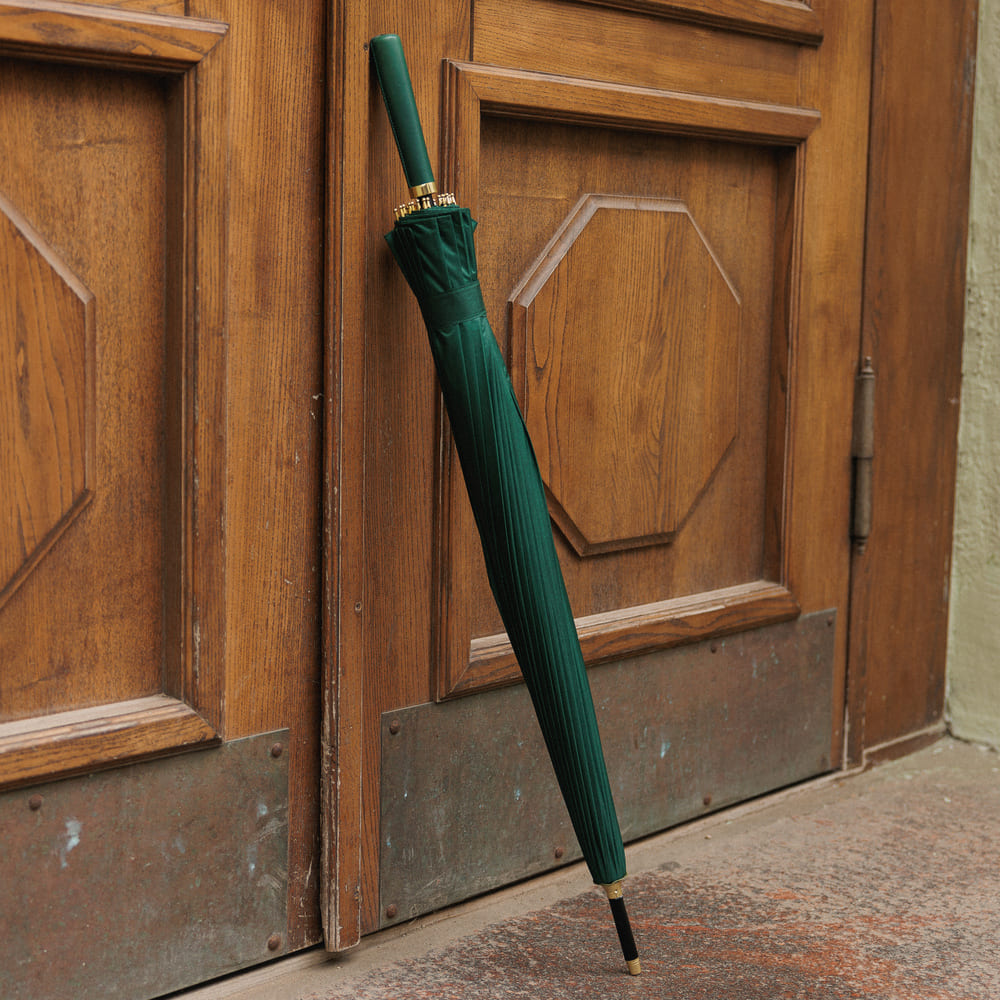 Зонт-трость с автооткрытием 24 ребра зеленый