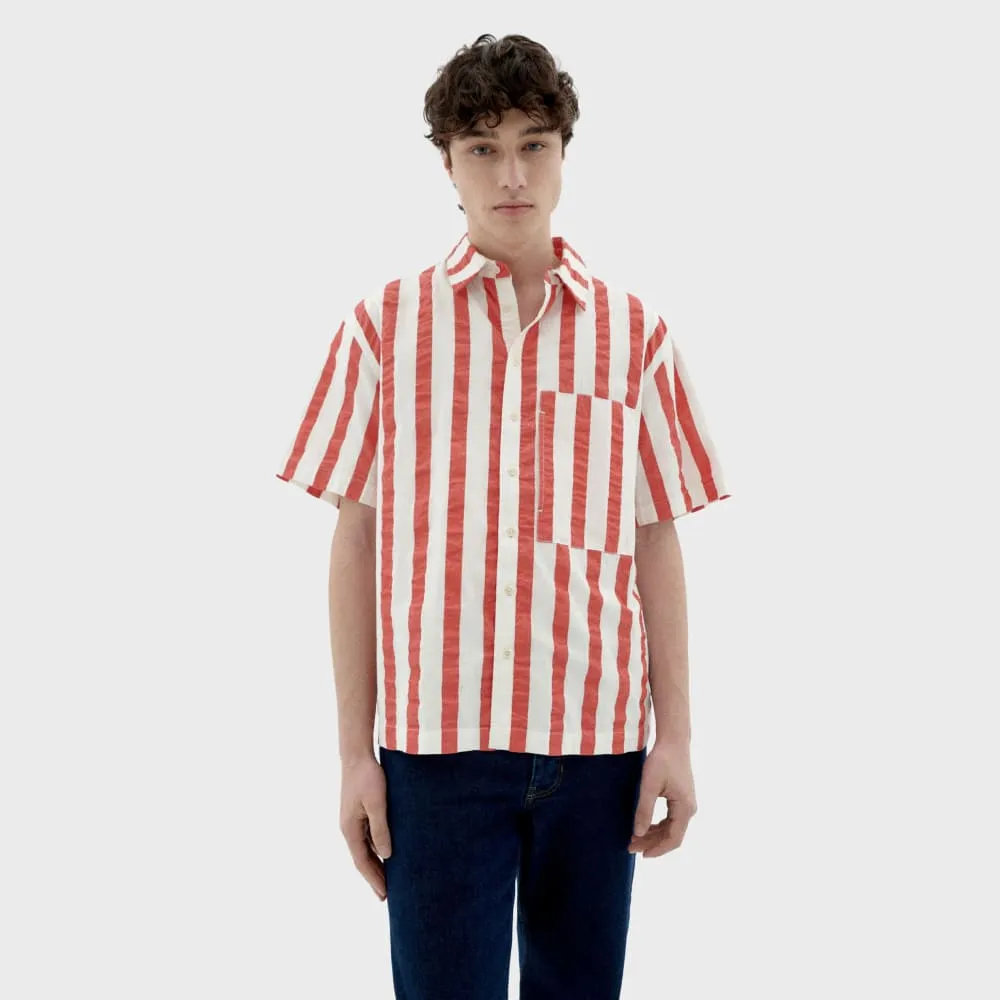 Рубашка Thinking Mu Red Maxi Stripes Kurt