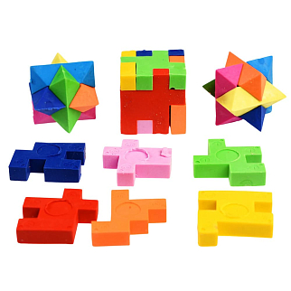Ластики + 3D-пазл REX (4 шт.)