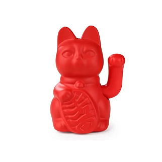 Манэки-нэко - Lucky Cat красный матовый