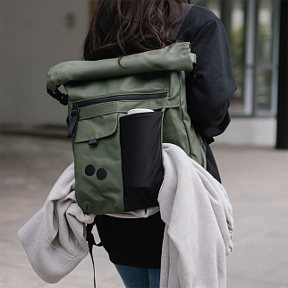 Рюкзак Pinqponq Carrik Coated Olive