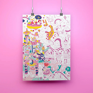 Огромная раскраска OMY Lily