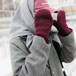 Варежки Friend Function медвежьи винные
