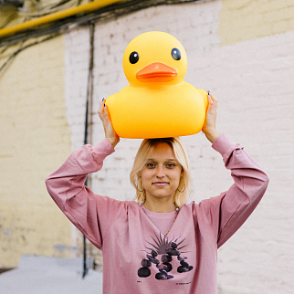 Утка классическая резиновая ОГРОМНАЯ (45 см)