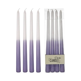 Свеча Kersten Dip Dye Lilac - набор 4 шт