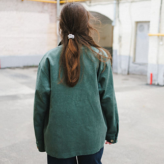 Рубашка вельветовая Friend Function зеленая