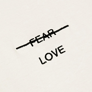 Лонгслив Akomplice Love Over Fear Embroidered White