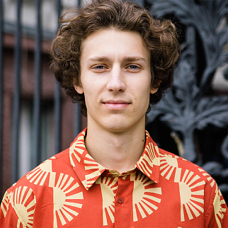 Рубашка Thinking Mu Big migdia Tom Сlay red мужская