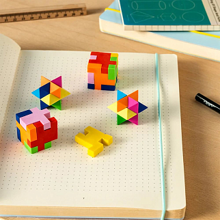 Ластики + 3D-пазл REX (4 шт.)