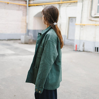 Рубашка вельветовая Friend Function зеленая