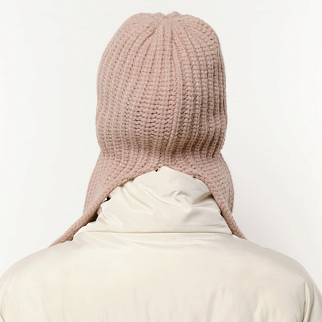 Ушанка UNU вязаная розовая