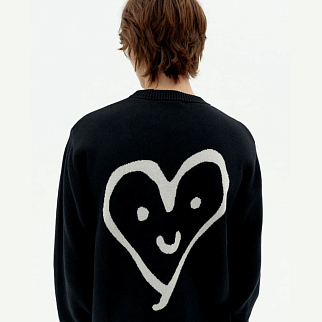 Свитер Thinking Mu Black Heart Khem