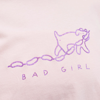 Оверсайз футболка Barking Store Bad girl женская розовая