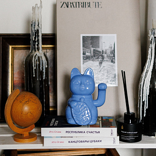 Манэки-нэко - Lucky Cat голубой