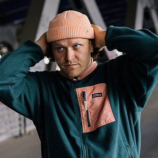 Шапка Obey Micro Beanie peach parfait