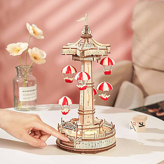 3D-пазл + музыкальная шкатулка Robotime Parachute Tower