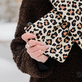 Дутый шарф Friend Function леопардовый