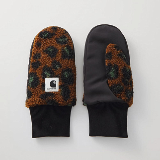 Варежки Carhartt WIP Orla Mitten Camo Leo Jacquard Tamarind