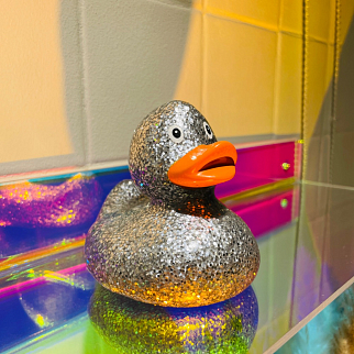 Утка Диско Серебряная