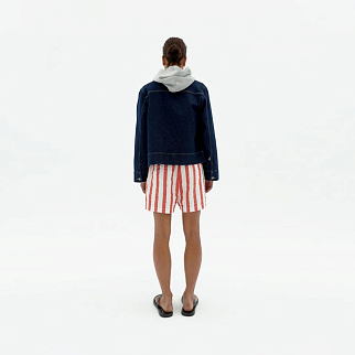 Шорты Thinking Mu Red Maxi Stripes Geranio