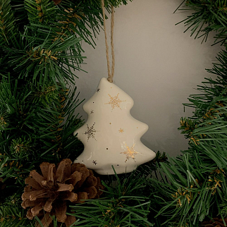 Керамическая ёлочная игрушка Ёлочка