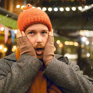 Перчатки без пальцев (разные цвета)