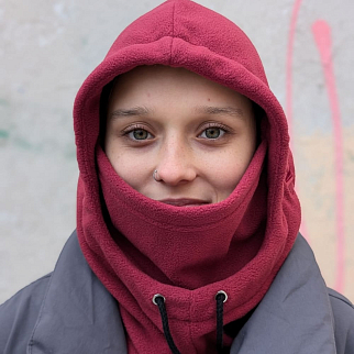 Капюшон Kusto Hood L бордовый
