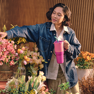 Термостакан Klean Kanteen Rise Tumbler 36oz Straw Lid (1065 мл) Pink Lemonade Kaleidoscope Limited