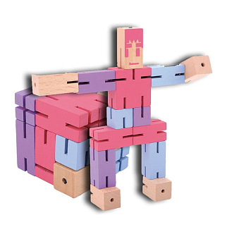 Разноцветный мальчик-кубик Fridolin (фиолетовый, розовый, голубой)