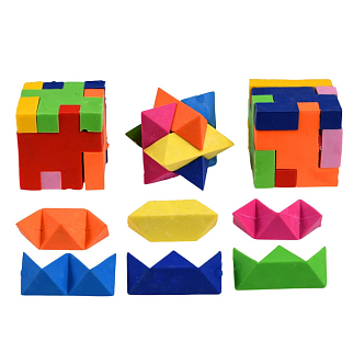 Ластики + 3D-пазл REX (4 шт.)