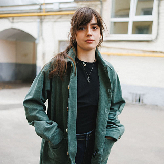 Рубашка вельветовая Friend Function зеленая