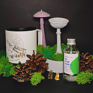 Ароматическая свеча Unification Love Гриб шляпкой вниз розовый